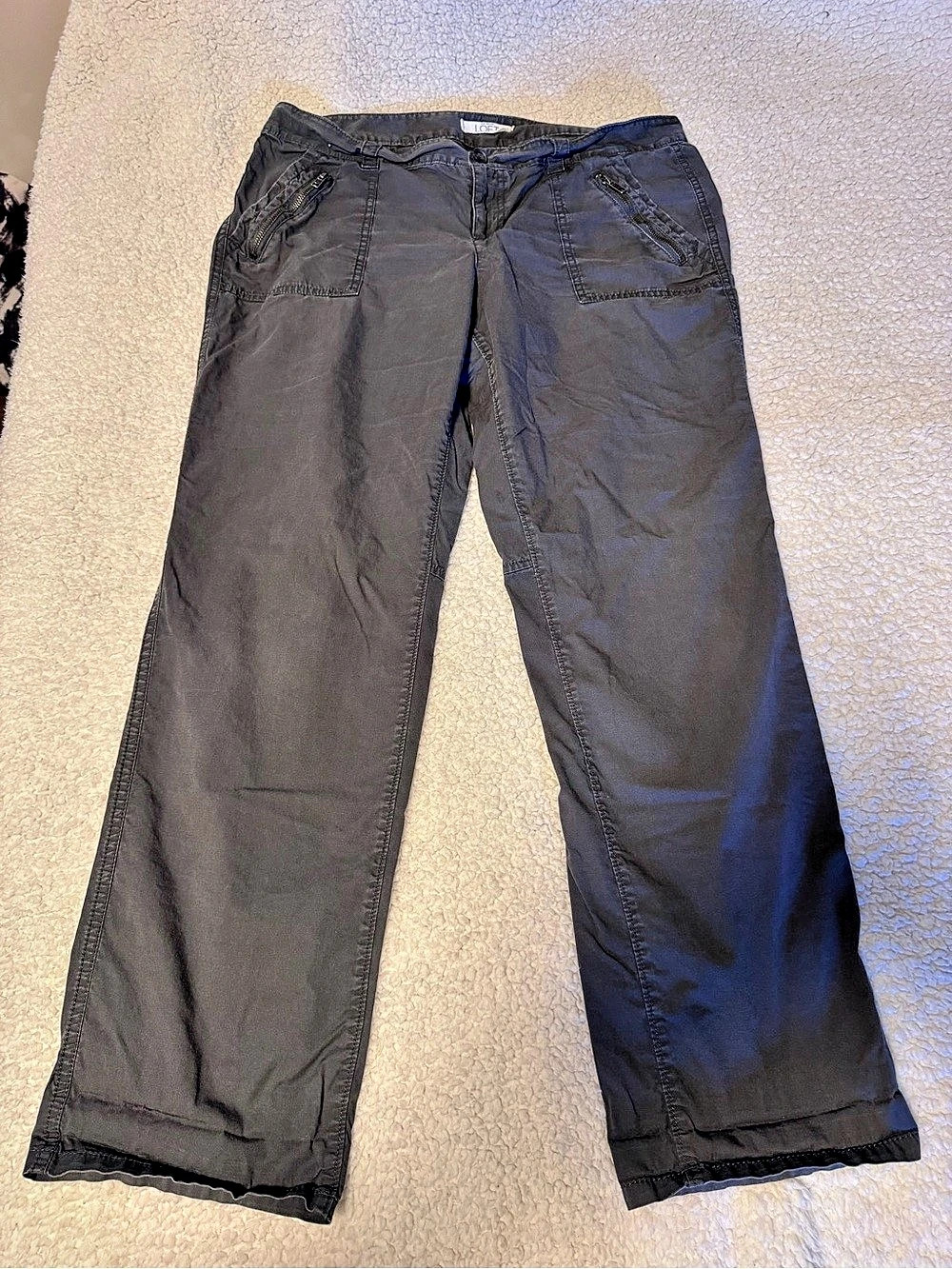 Loft Straight Leg Cotton Pants Size 14